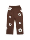 Cotton Wreath Baggy Sweatpants Dark Brown