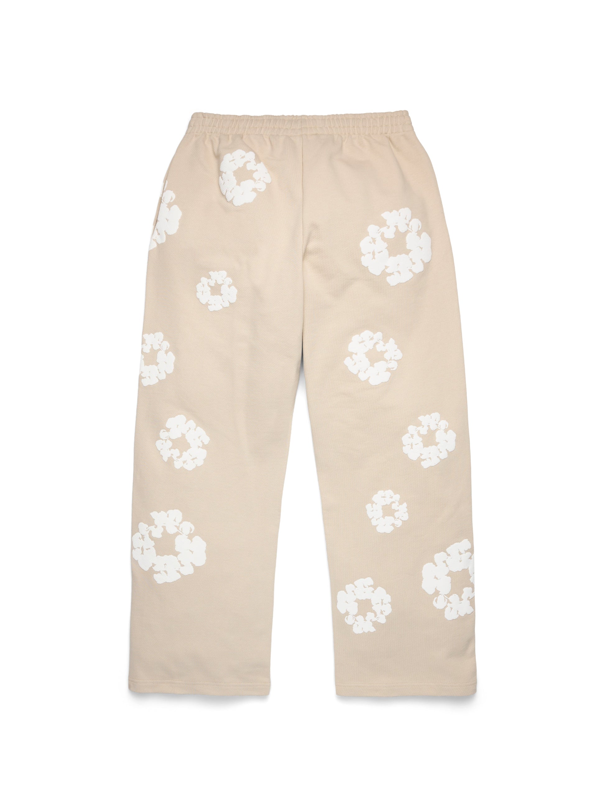 Cotton Wreath Baggy Sweatpants Cream – view 2