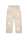 Cotton Wreath Baggy Sweatpants Cream