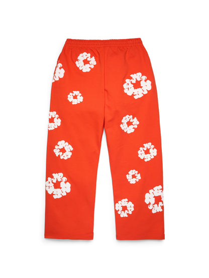 Cotton Wreath Baggy Sweatpants Dark Orange – view 2