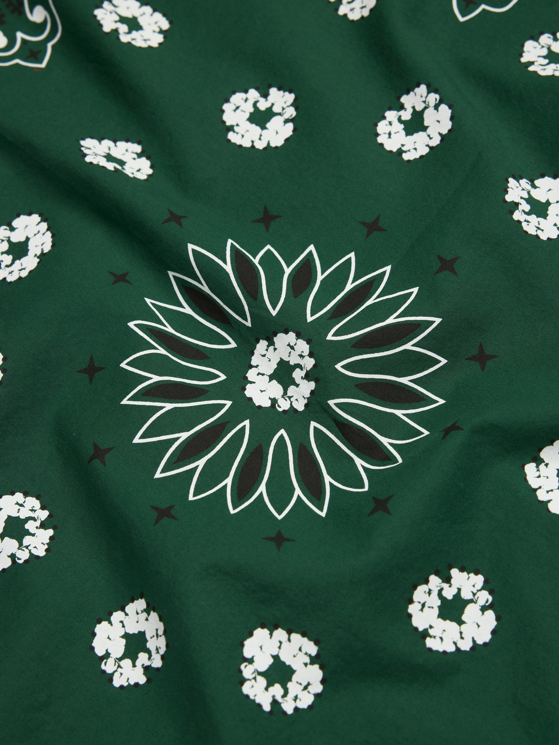 Cotton Wreath Paisley Bandana Green – view 2
