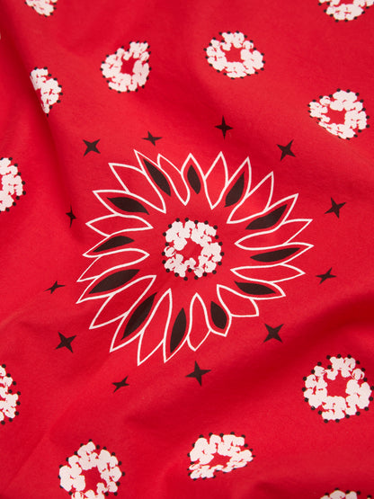 Cotton Wreath Paisley Bandana Red – view 2