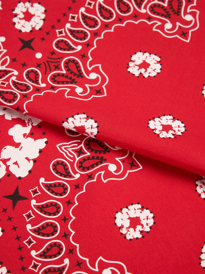 Cotton Wreath Paisley Bandana Red – view 3