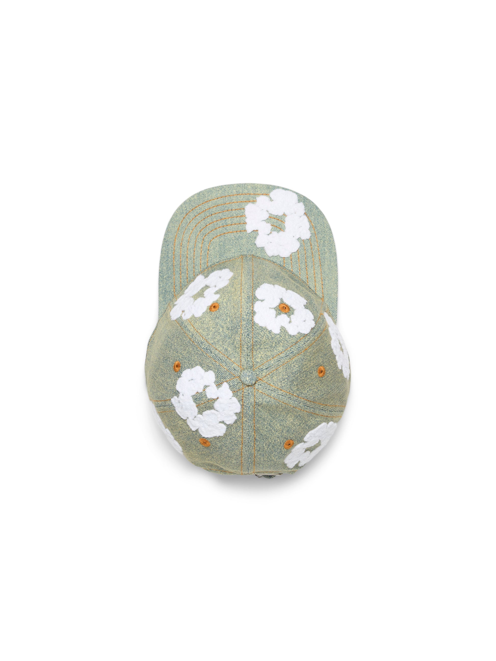 Cotton Wreath Raw Denim Cap Dirty Wash – view 2