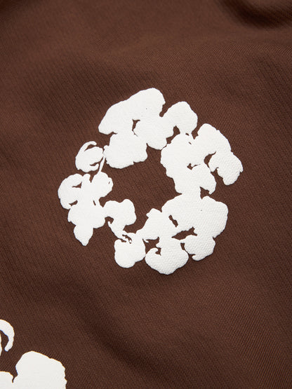 Cotton Wreath Sweatshorts Dark Brown – view 3