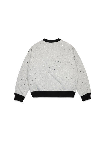 Crystal Crewneck Knit Sweater Black – view 2