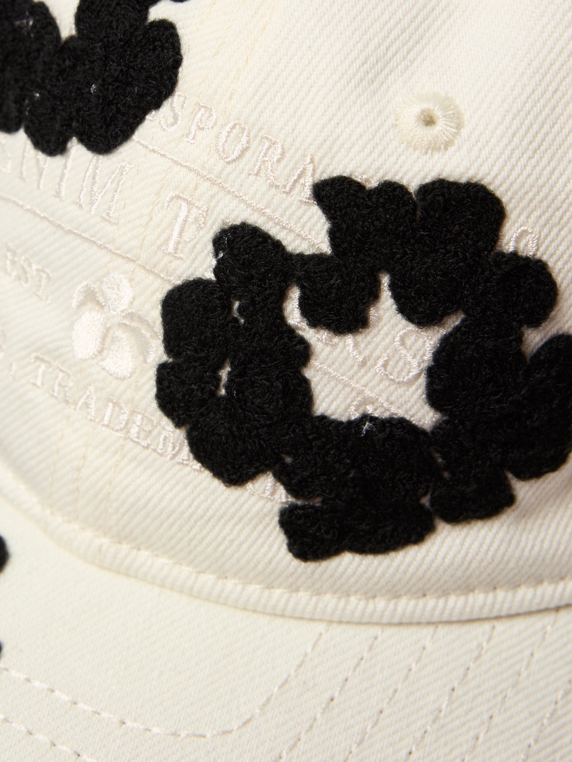 Denim Cotton Wreath Cap White – view 3