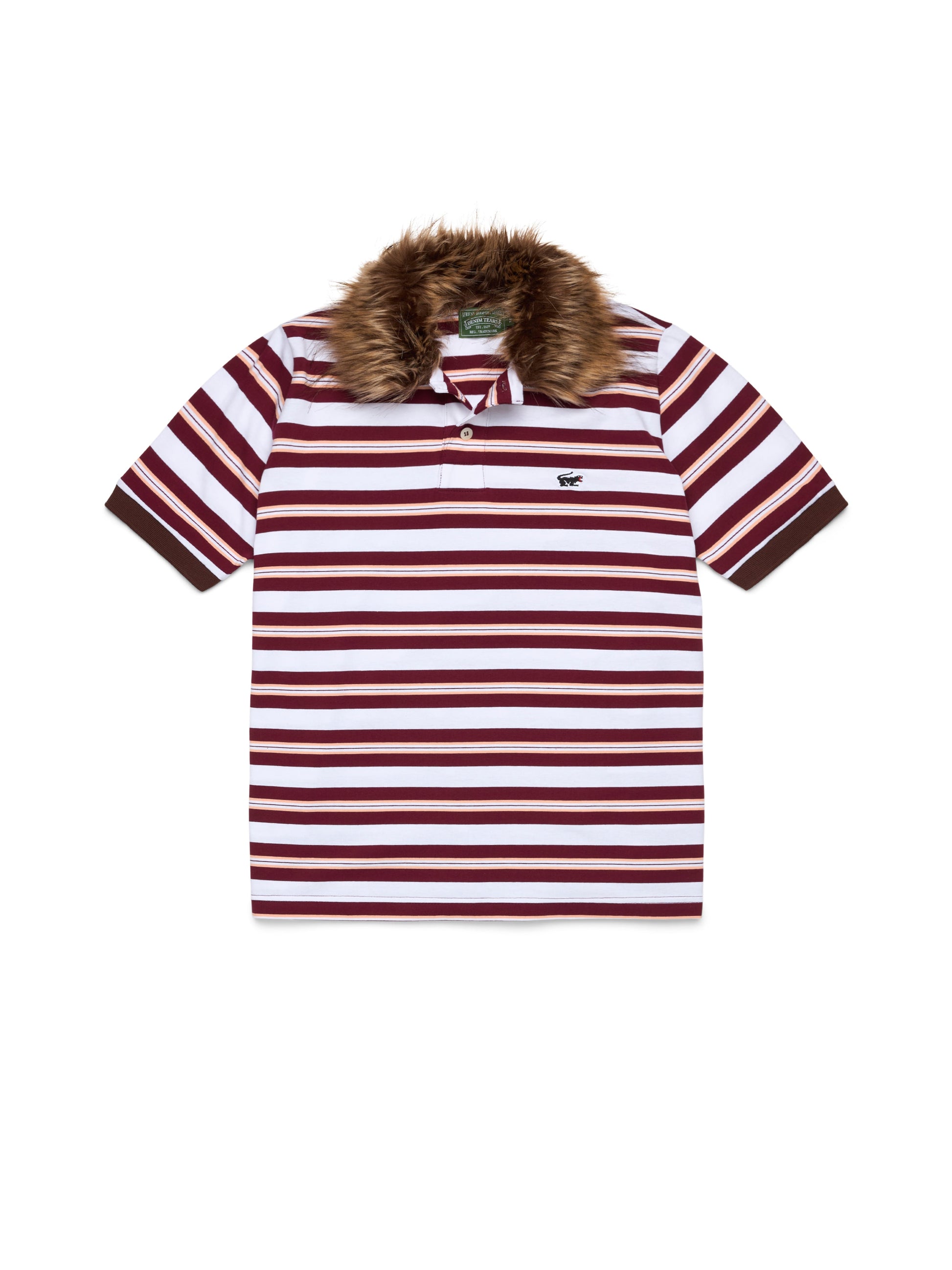 Panther Fur Collar Polo Red