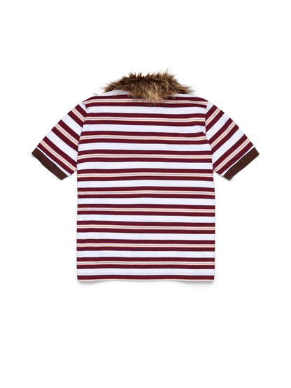 Panther Fur Collar Polo Red – view 2