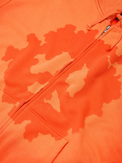 Peace Wreath Knockout Zip Hoodie Orange – view 3