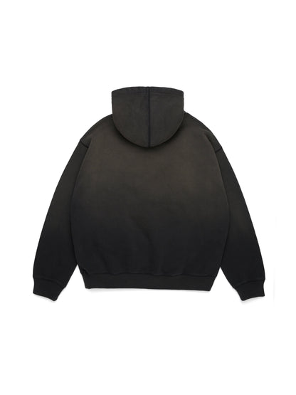 Peace Wreath Knockout Zip Hoodie Black – view 2