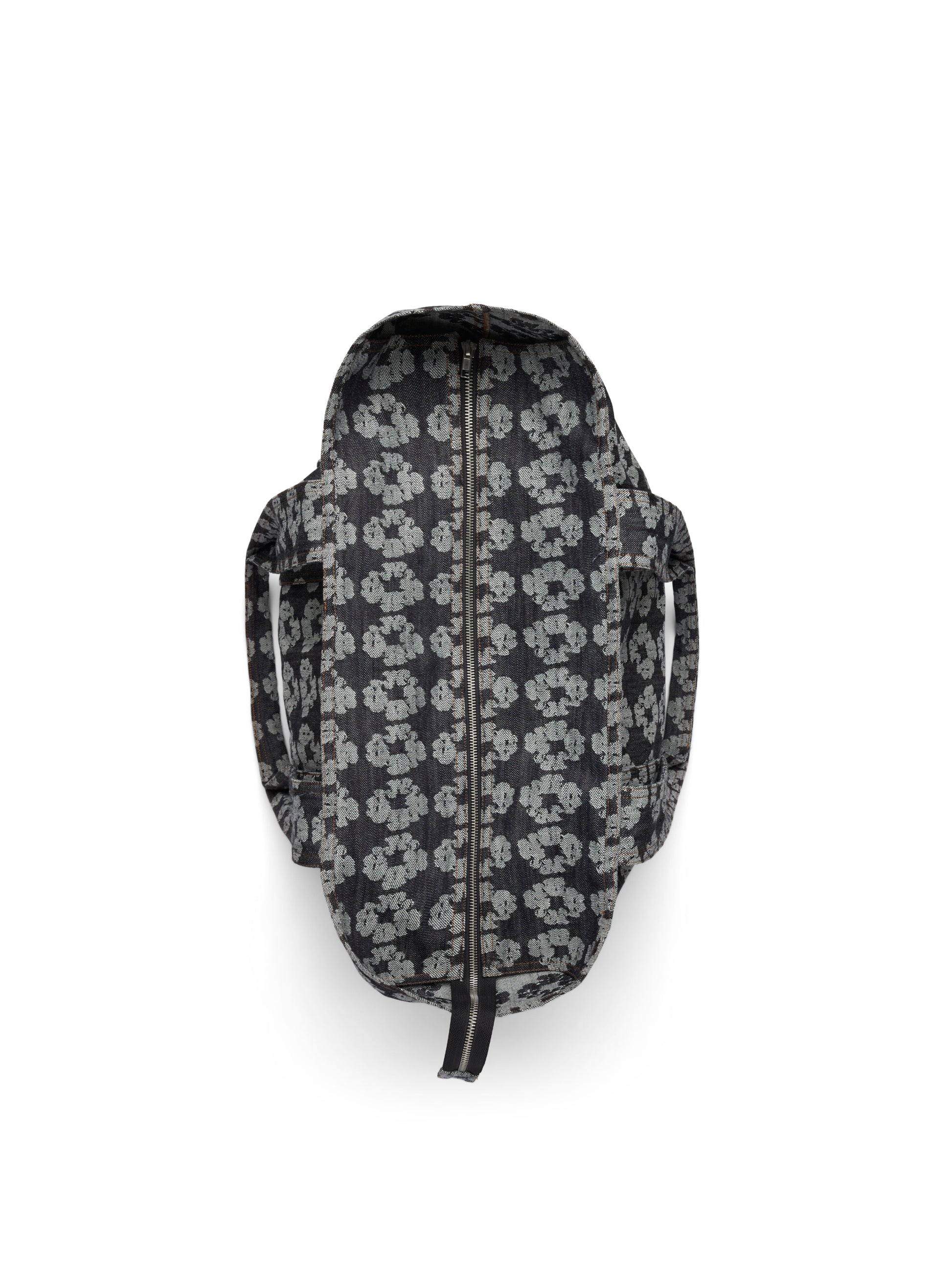 Jacquard Wreath Denim Tote Bag Dark Wash – view 3