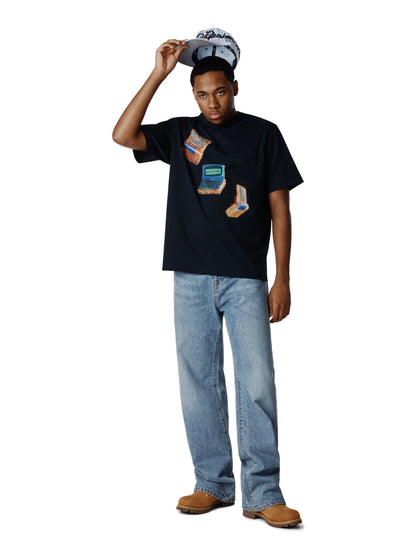 Two-Way Pager Tee Black