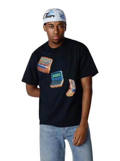 Two-Way Pager Tee Black