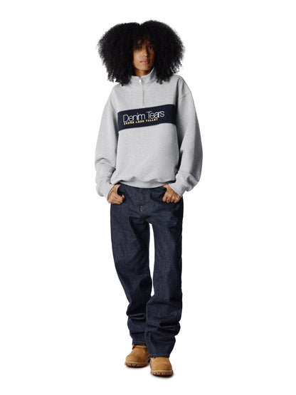 André Leon Talley Quarter-Zip Sweatshirt Grey