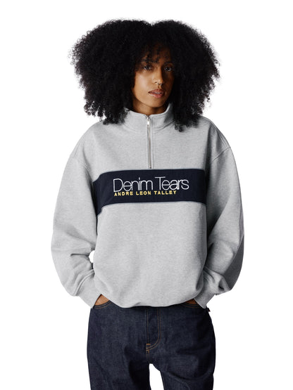 André Leon Talley Quarter-Zip Sweatshirt Grey