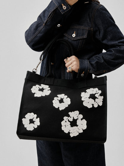 Cotton Wreath Canvas Bag Large – view 9