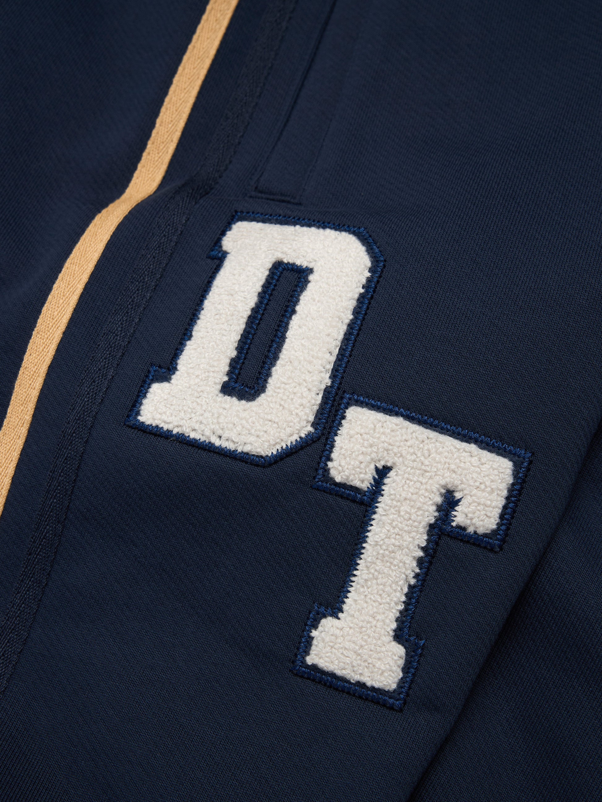 DT Chenille Patch Zip Hoodie Blue – view 3