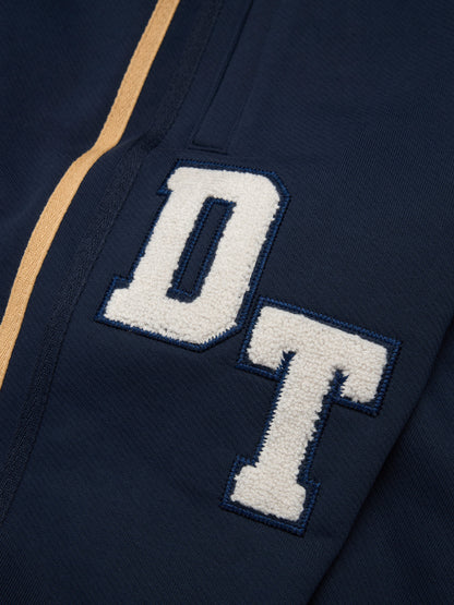 DT Chenille Patch Zip Hoodie Blue – view 3
