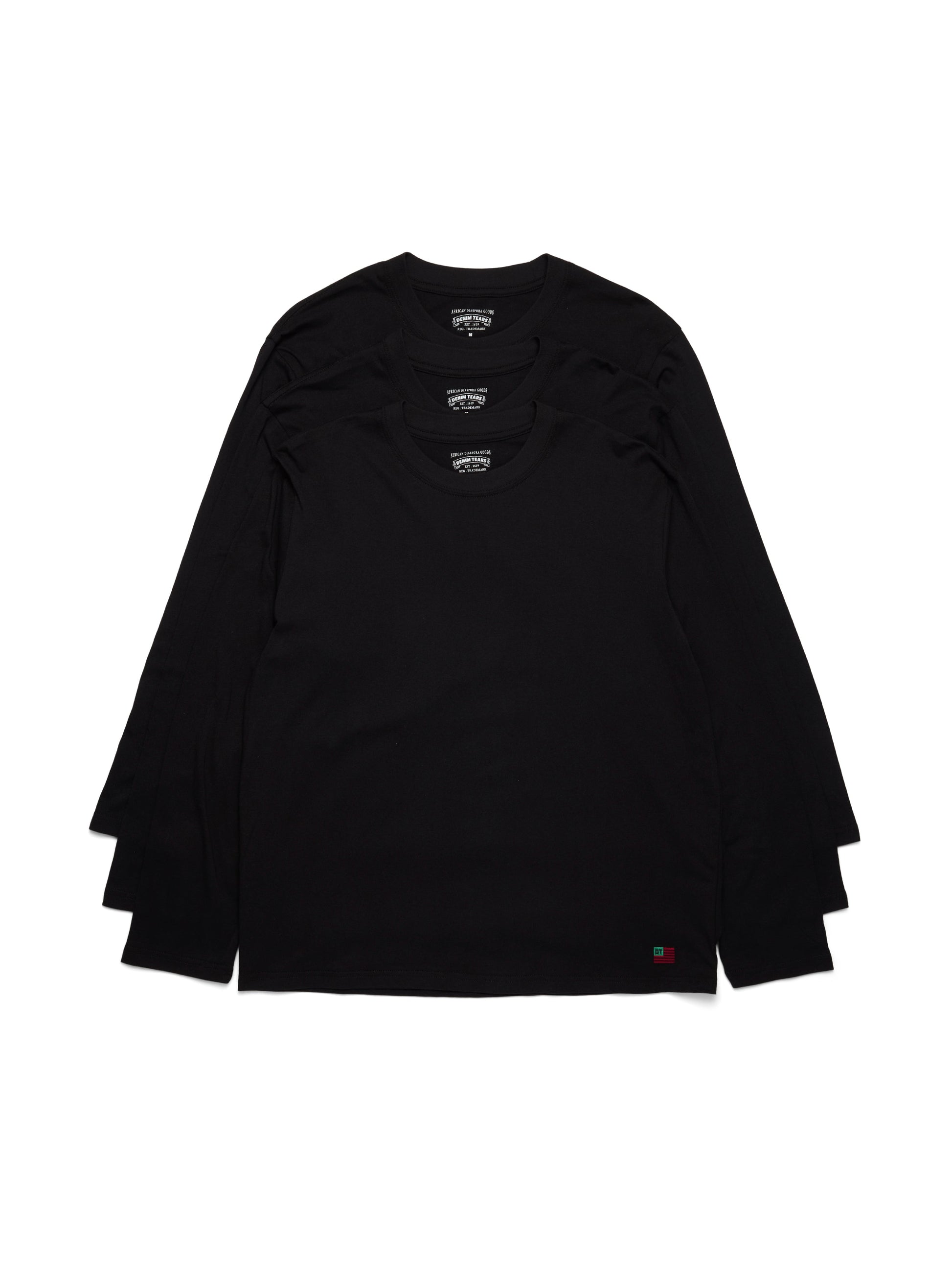 DT Flag 3-Pack Long Sleeve Tee Black