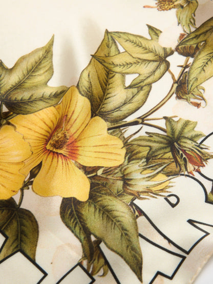 Floral Silk Bandana Cream – view 2