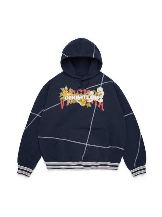 DT Virginia Overlock Stitch Hoodie Navy