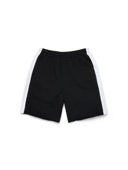Denim U Paneled Sweatshort Black – view 2