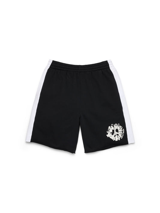 Denim U Paneled Sweatshort Black