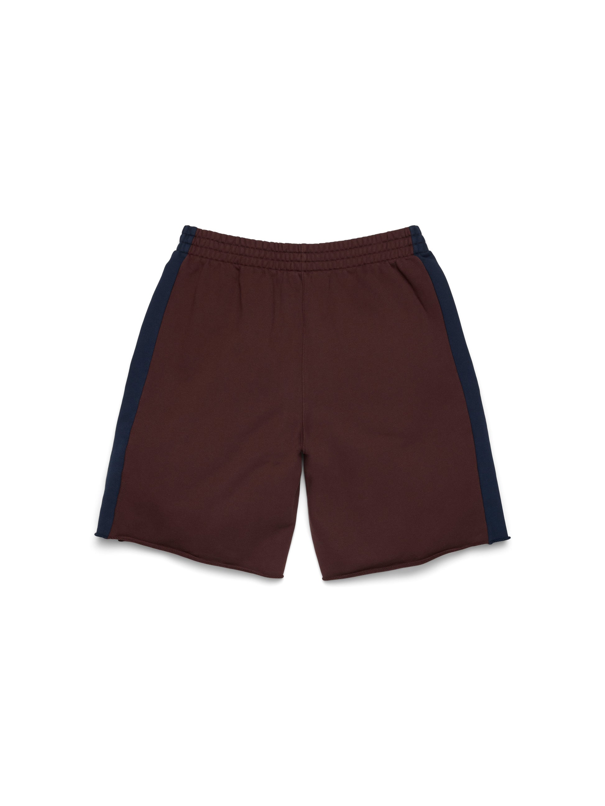 Denim U Paneled Sweatshort Brown – view 2