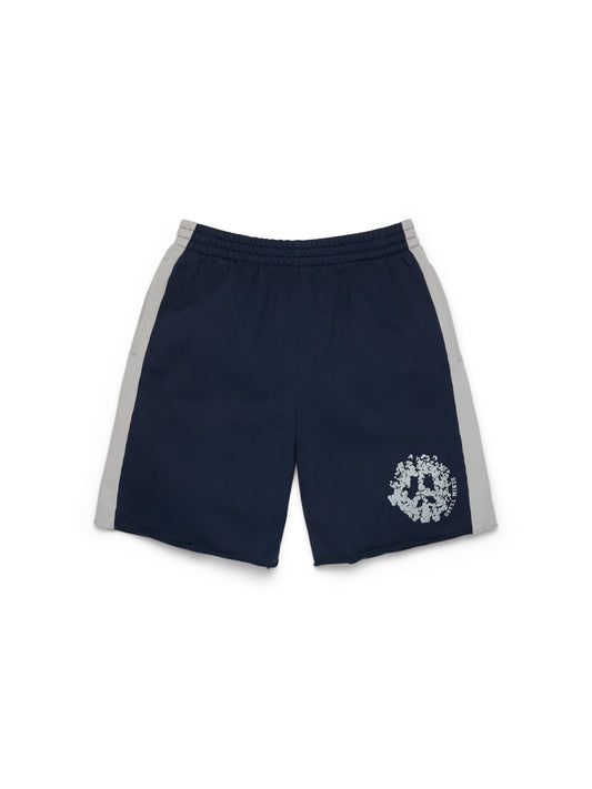 Denim U Paneled Sweatshort Navy