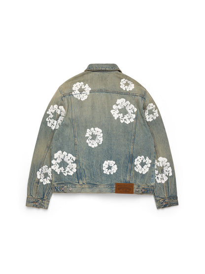 Cotton Wreath Denim Jacket Dirty Wash – view 2