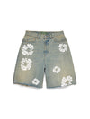 Dirty Wash Cotton Wreath Denim Short