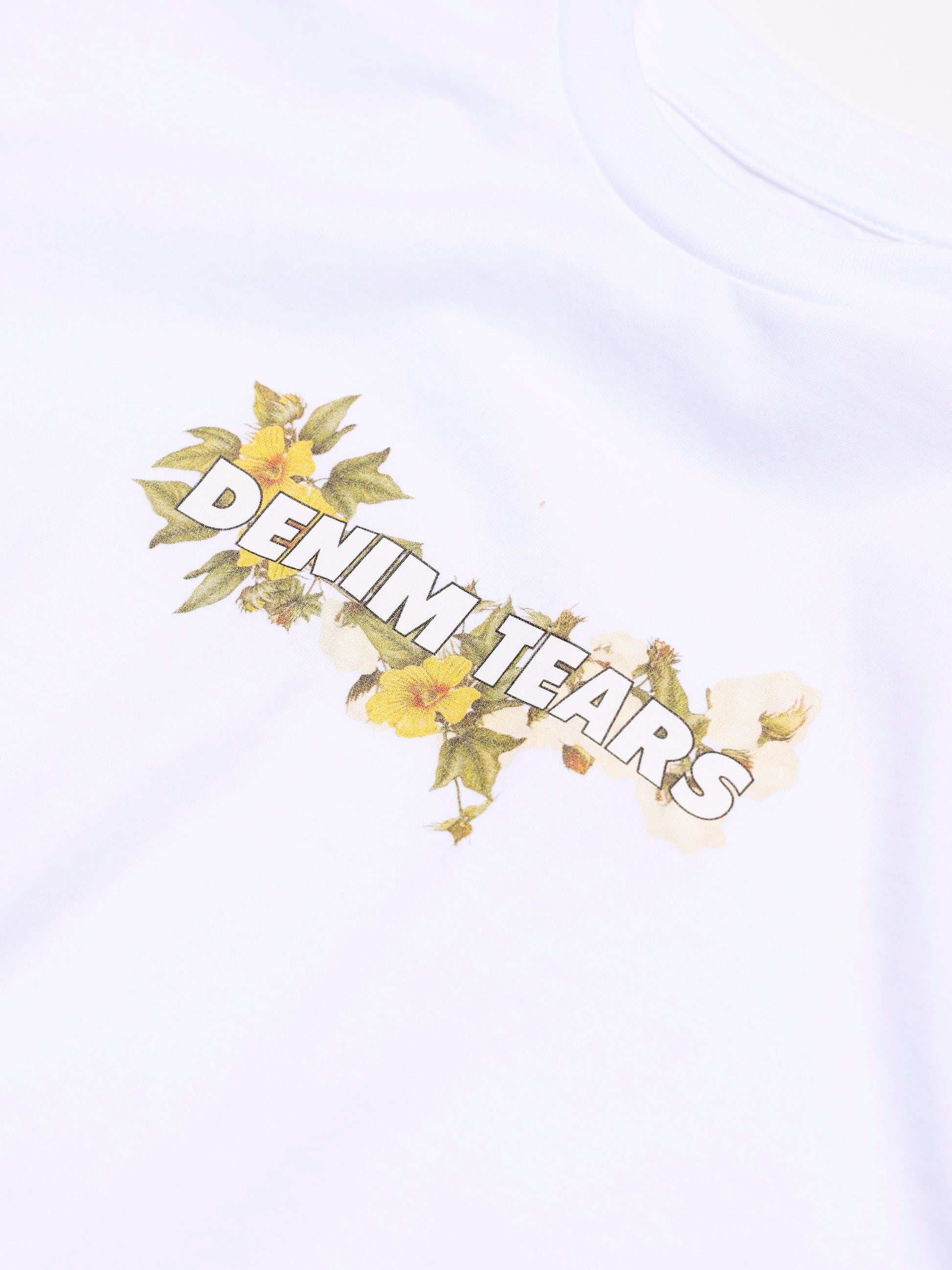Cotton Floral Logo Tee White – view 2