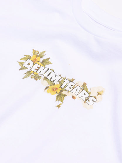 Cotton Floral Logo Tee White – view 2
