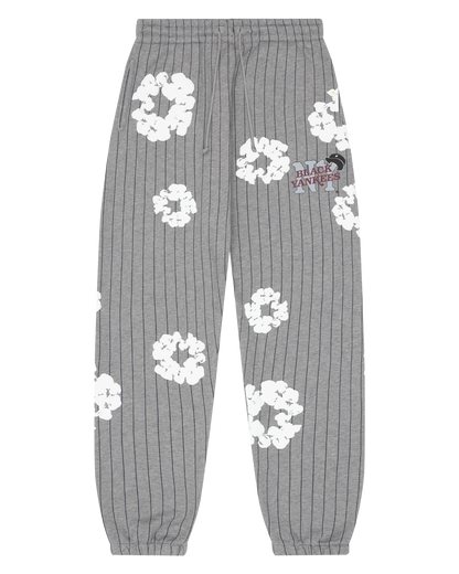 Pinstripe Wreath Sweatpants Grey