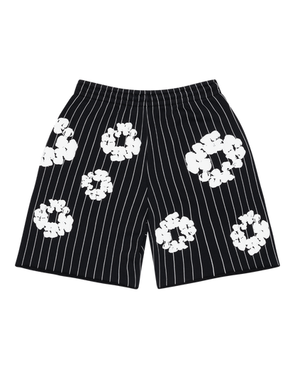 Pinstripe Wreath Sweatshorts Black – view 2
