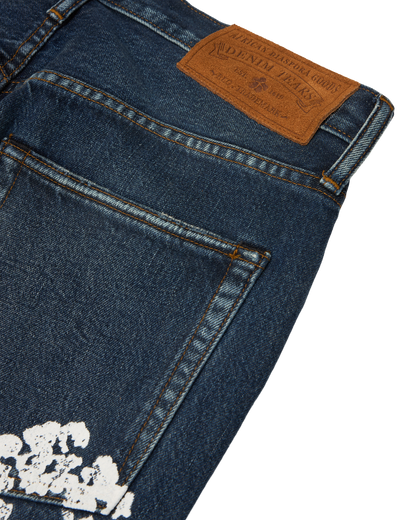Baggy Cotton Wreath Denim Pant Dark Wash – view 3