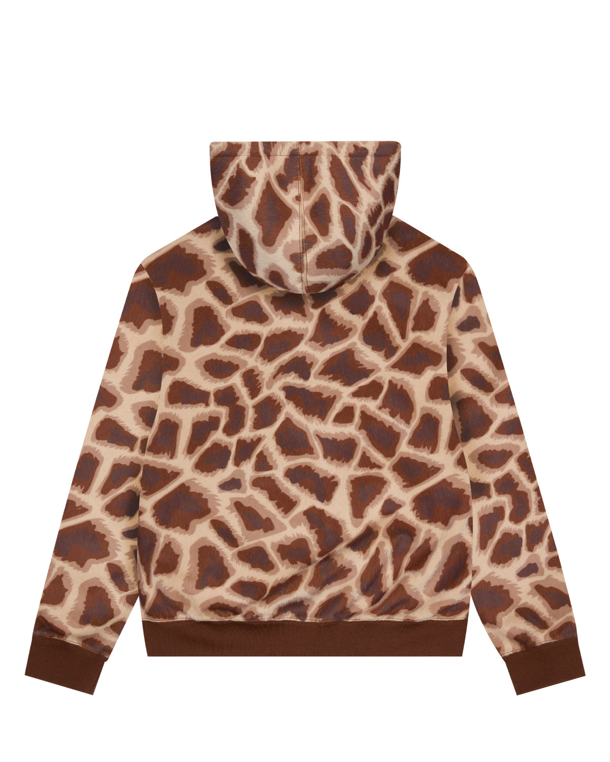 Faux Fur Giraffe Print Hoodie – view 2