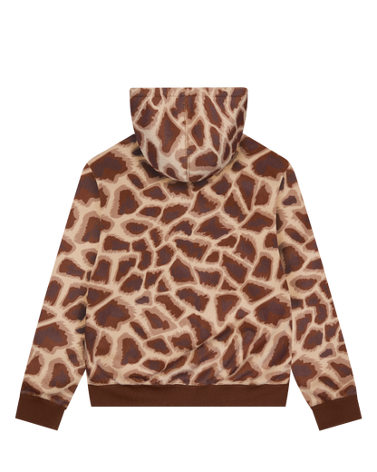 Faux Fur Giraffe Print Hoodie – view 2