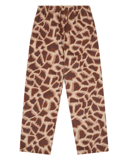 Faux Fur Giraffe Print Sweatpant