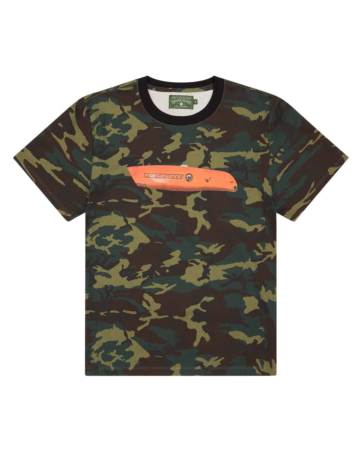 My Orange Box Cutter Make the World Go Round Tee Camo