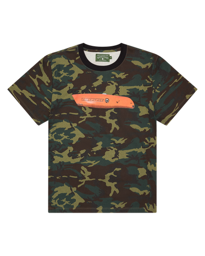 My Orange Box Cutter Make the World Go Round Tee Camo