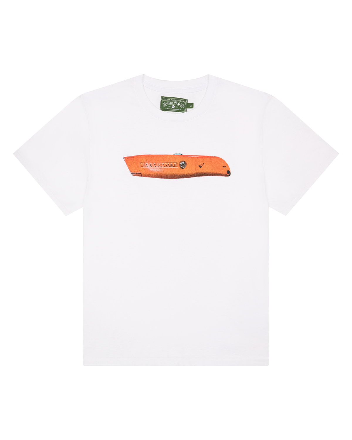 My Orange Box Cutter Make the World Go Round Tee White