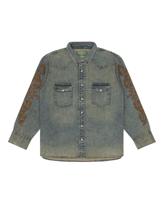 Western Denim Button Up Shirt