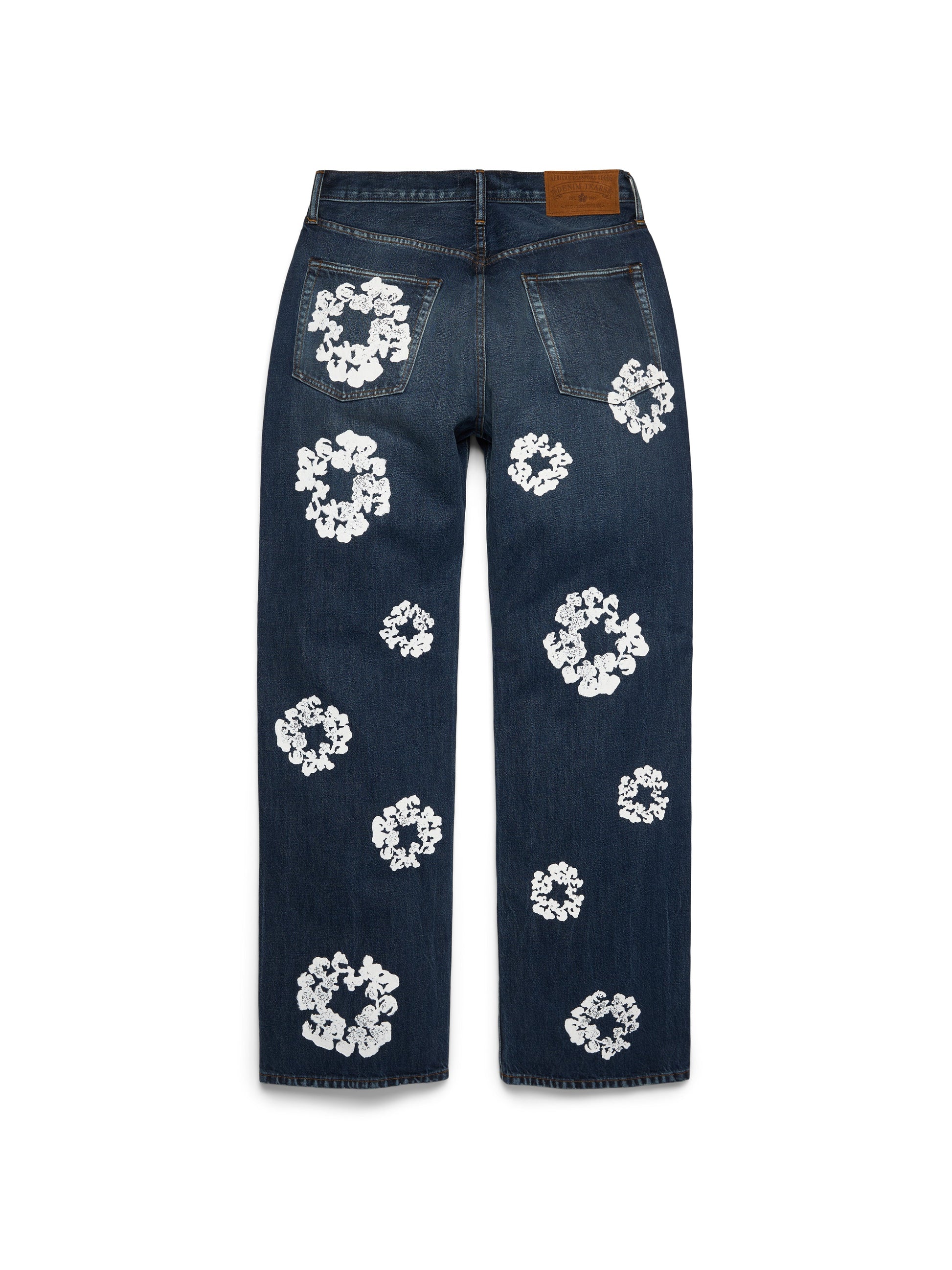 Baggy Cotton Wreath Denim Pant Dark Wash – view 2