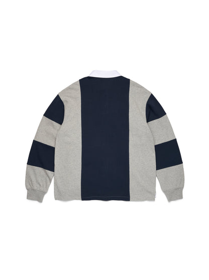 Cotton Wreath Pan-African Flag Rugby Grey/Navy – view 2