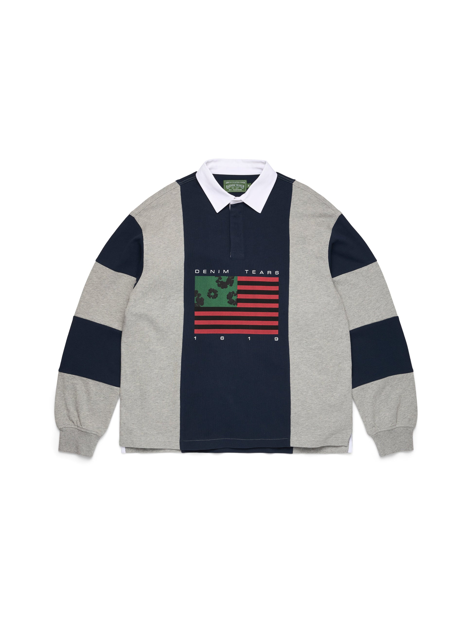 Cotton Wreath Pan-African Flag Rugby Grey/Navy