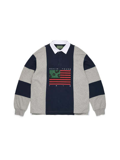 Cotton Wreath Pan-African Flag Rugby Grey/Navy