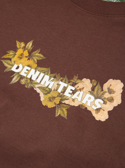 Cotton Floral Logo Tee Brown – view 2