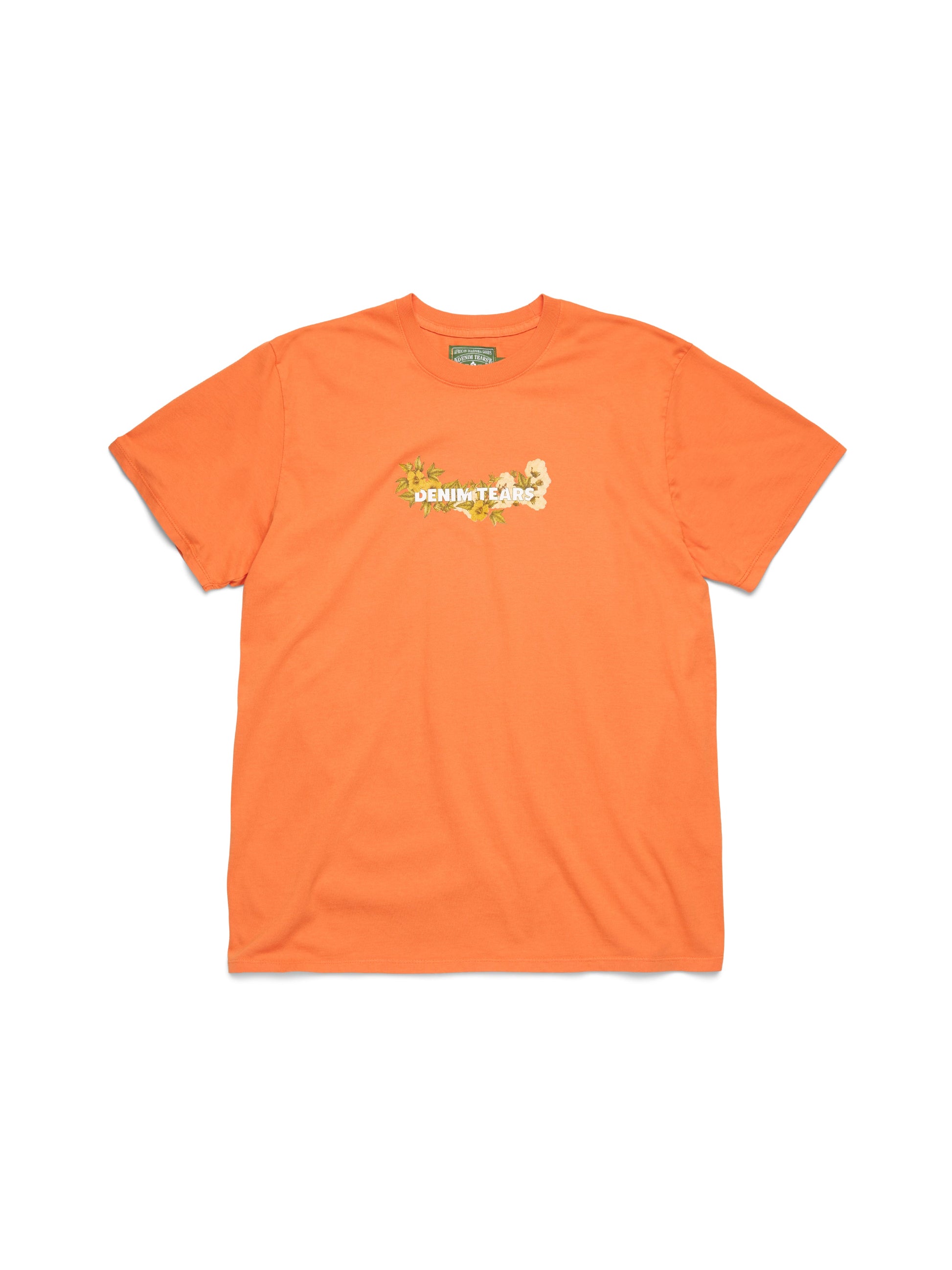 Cotton Floral Logo Tee Orange